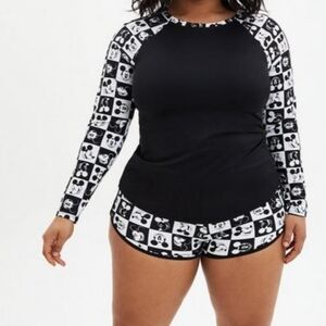 Disney Mickey Mouse Black Swim Rash Guard